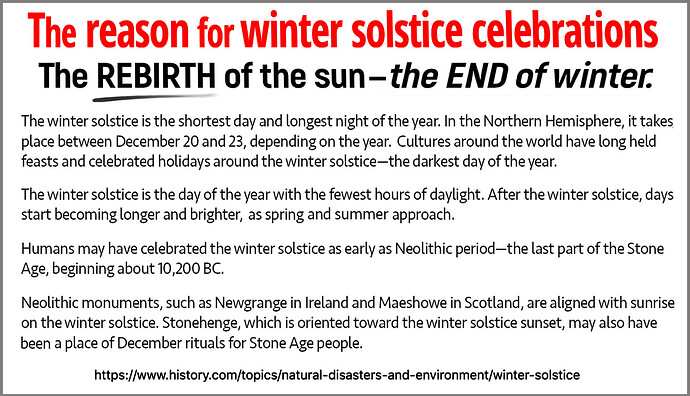 Winter solstice WHY