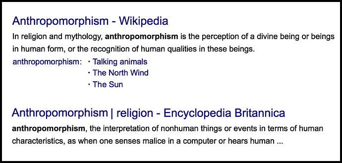 Anthropomophsm