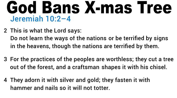 Christmas tree Banned