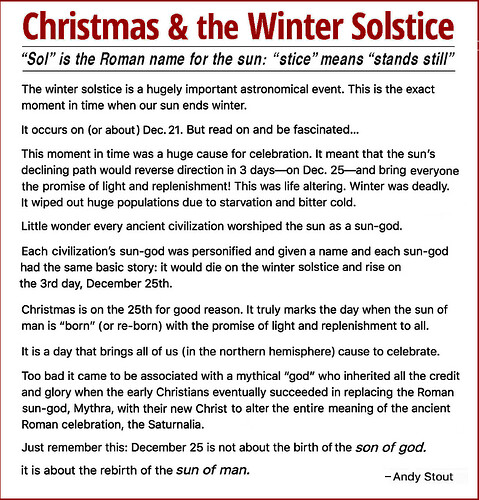 Christmas Solstice Info