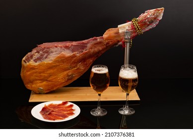 smoked-jamon-meat-on-metal-260nw-21073763811